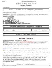  Material Safety Data Sheet. Ammonium chloride ACC# 01170 Section 1 - Chemical Product and Company Identification: MSDS Name: Ammonium chloride 